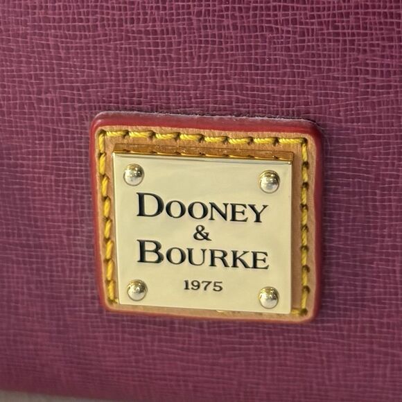 NEW Dooney & Bourke Shoulder Violet Saffiano Leather Satchel & Wallet Bag Tote - Picture 3 of 16